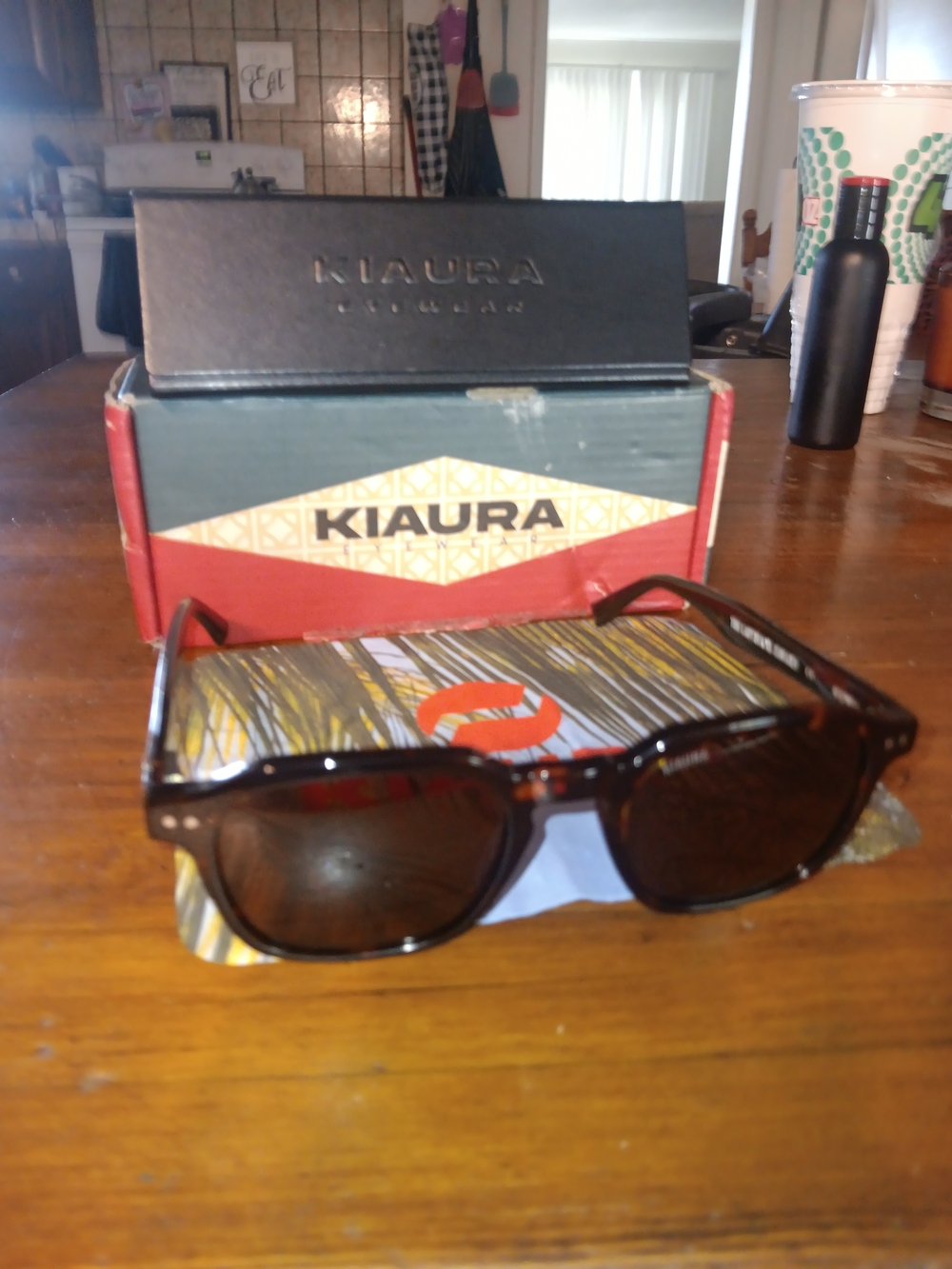 Kiaura Men's Tortoiseshell Brown Sunglasses